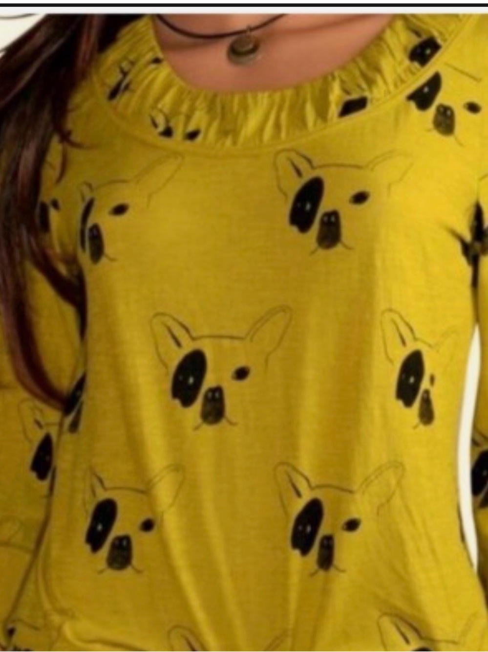 Anthropologie French Bulldog Top